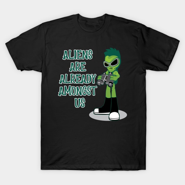 ALIENS ARE ALREADY AMONGST US T-Shirt by iskybibblle